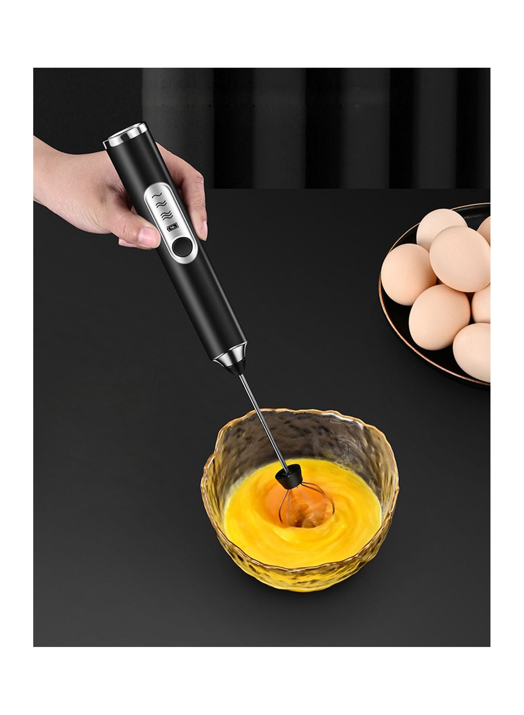 Electric Milk Frother Handheld Electric Whisk Coffee Frother Egg Beater Milk Cappuccino Latte Frother Drink Mixer Kitchen Tools Black Electric Milk Frother Handheld Electric Whisk Coffee Frother Egg Beater Milk Cappuccino Latte Frother Drink Mixer Kitchen Tools Black